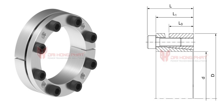 Technical drawing of Locking Assemblies RfN 7003
