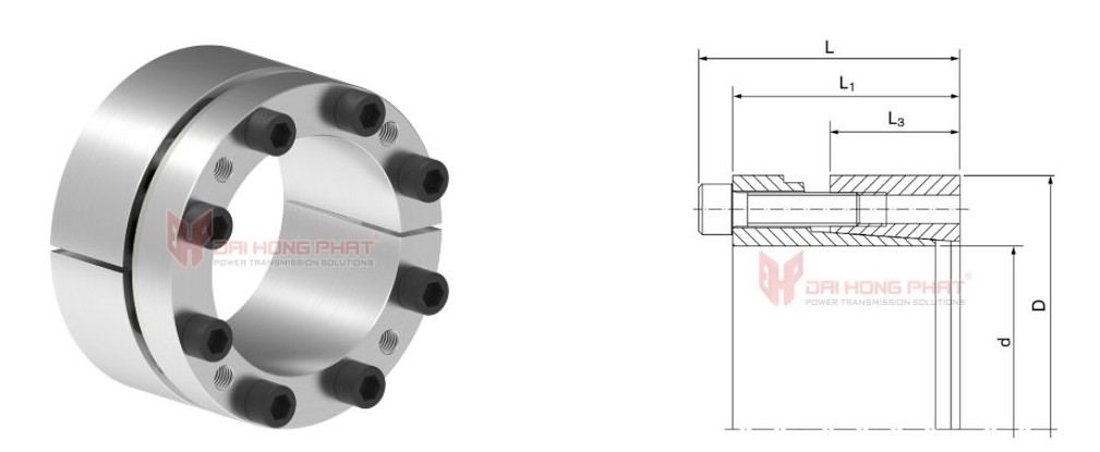 Technical drawing of Locking Assemblies RfN 7004