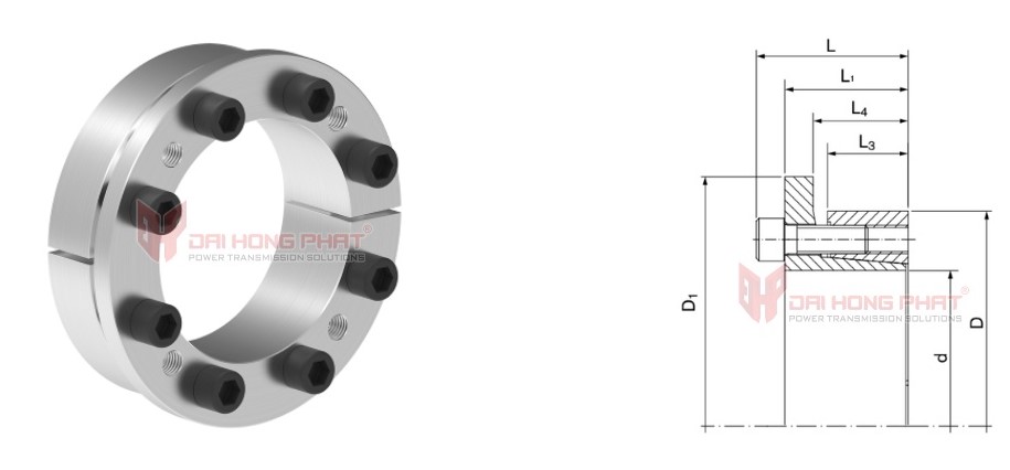 Technical drawing of Locking Assemblies RfN 7006