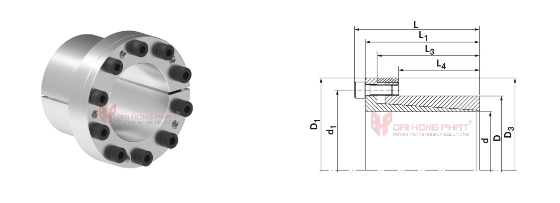 Technical drawing of Locking Assemblies RfN 7110