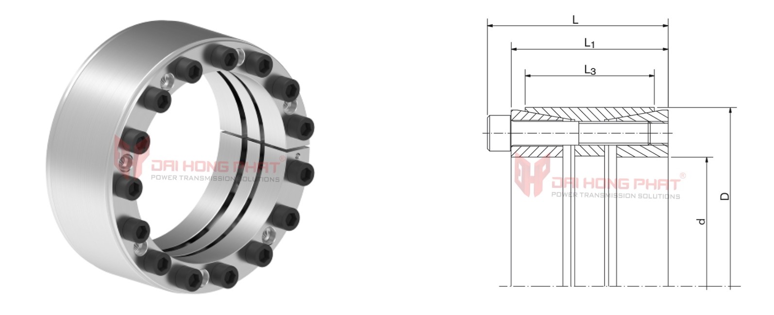 Technical drawing of Locking Assemblies RfN 7515