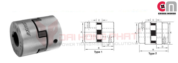 Technical drawing of L Series Elastomer Jaw Couplings
