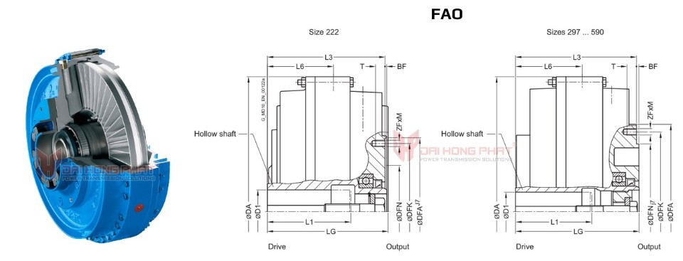Technical drawing of the Fludex Fluid Couplings