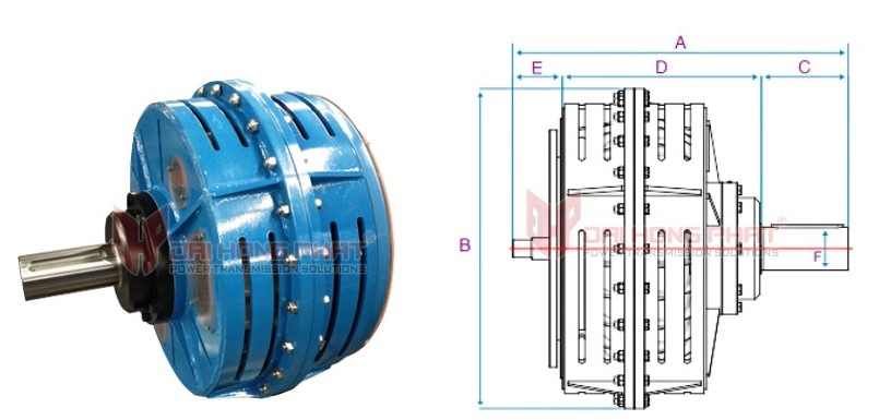 Technical drawing of the KDA Hydraulic Coupling