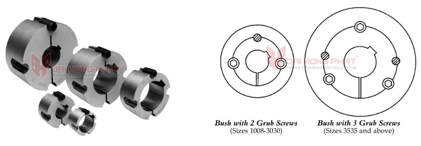 Technical drawing of the Taper Bushes Cross Morse