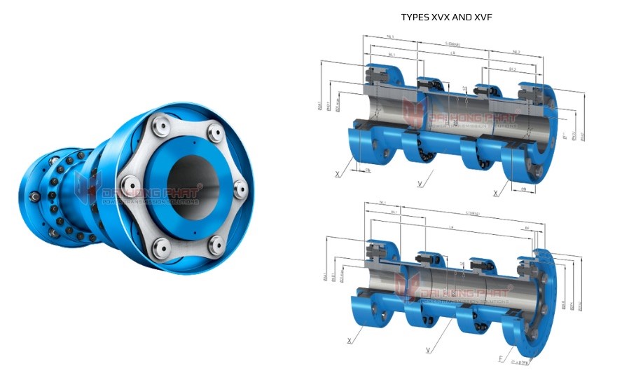 Technical drawing of the Arpex ART Turbo Coupling