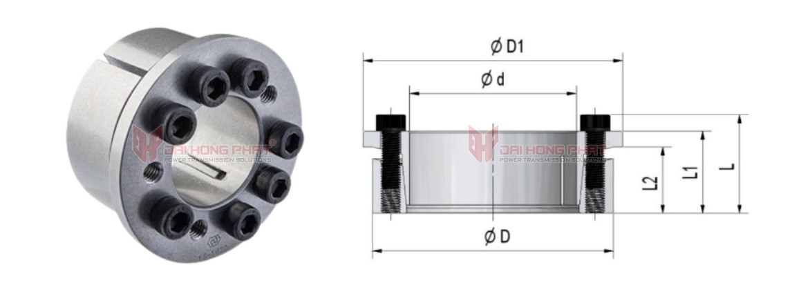 Technical drawing of The Locking Assembly MAV 1071