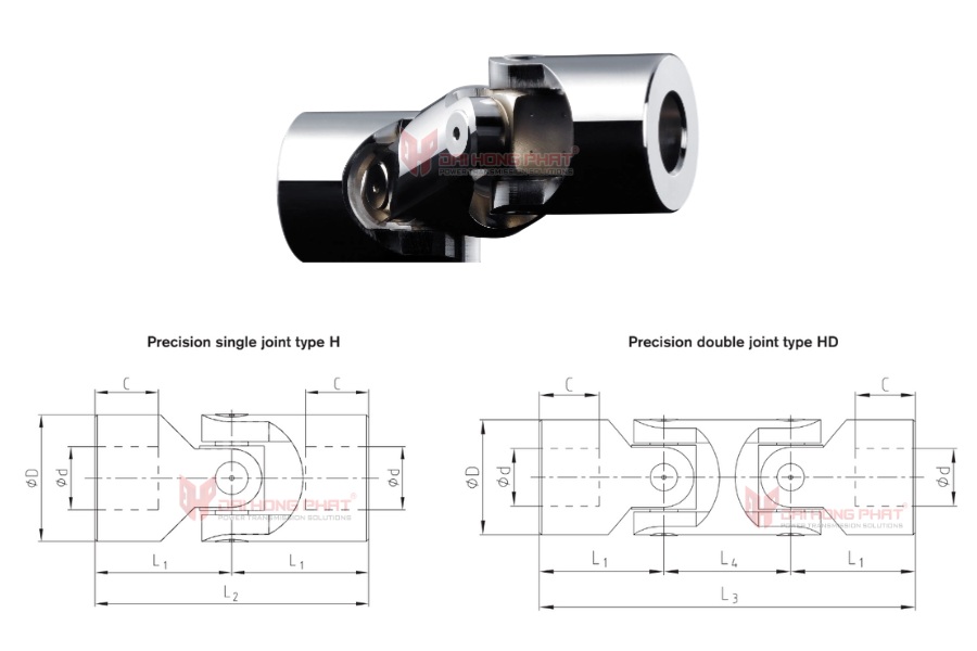 Technical drawing of the Precision Joint H/D