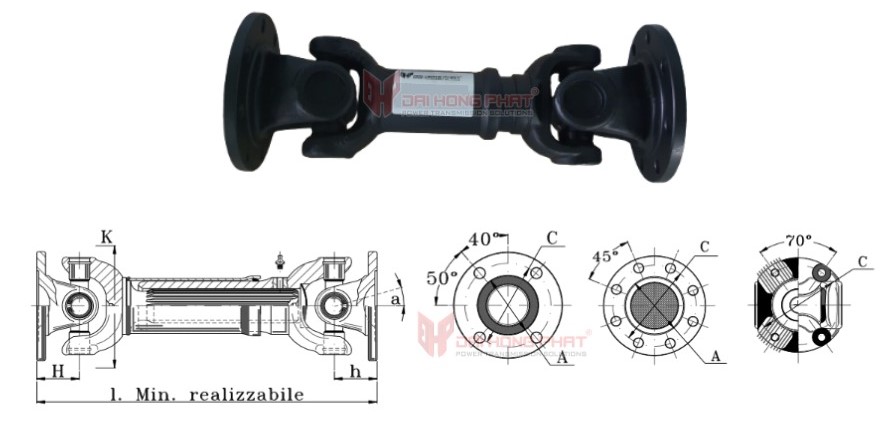 Technical drawing of the Universal Joint Couplings 587.10