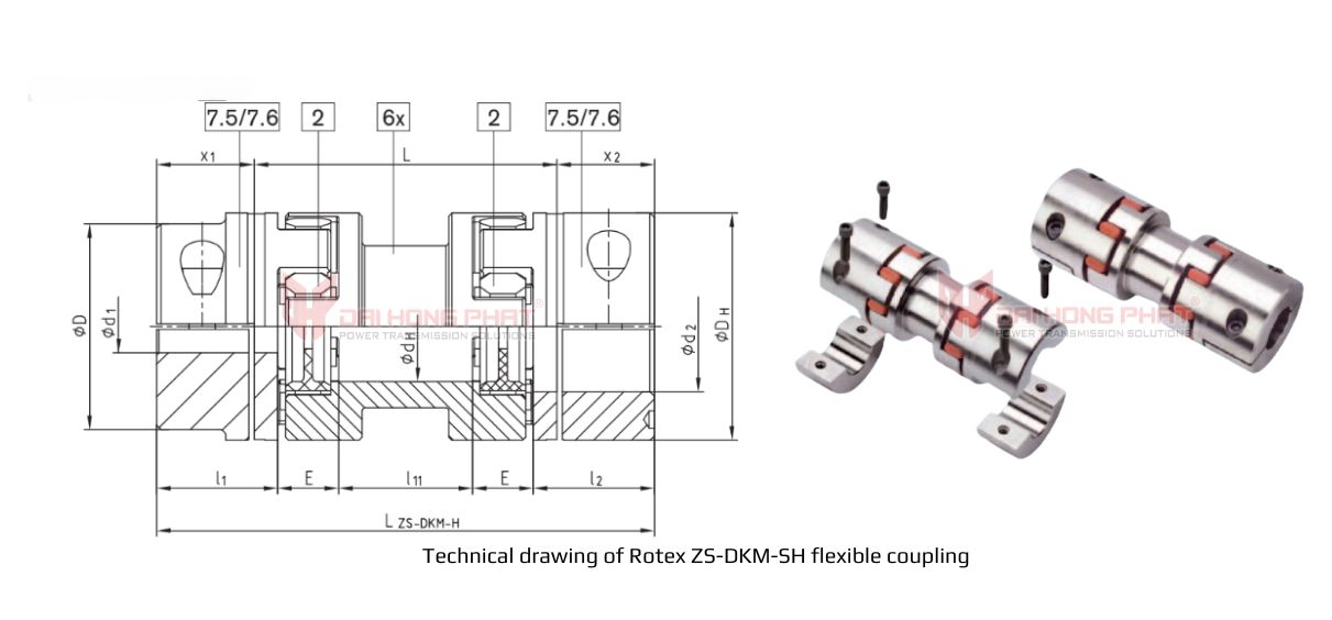 rotex-zs-dkm-sh-flexible-coupling