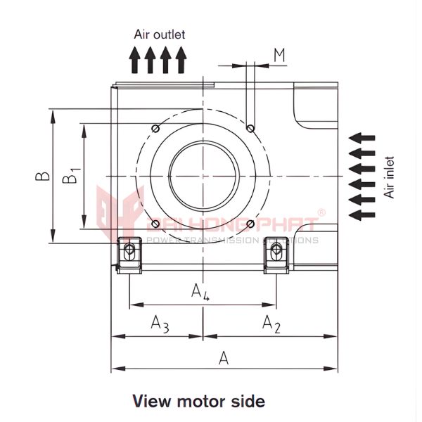 drawing-of-oil-air-coolers-pik-view-motor-side drawing-of-oil-air-coolers-pik-view-motor-side