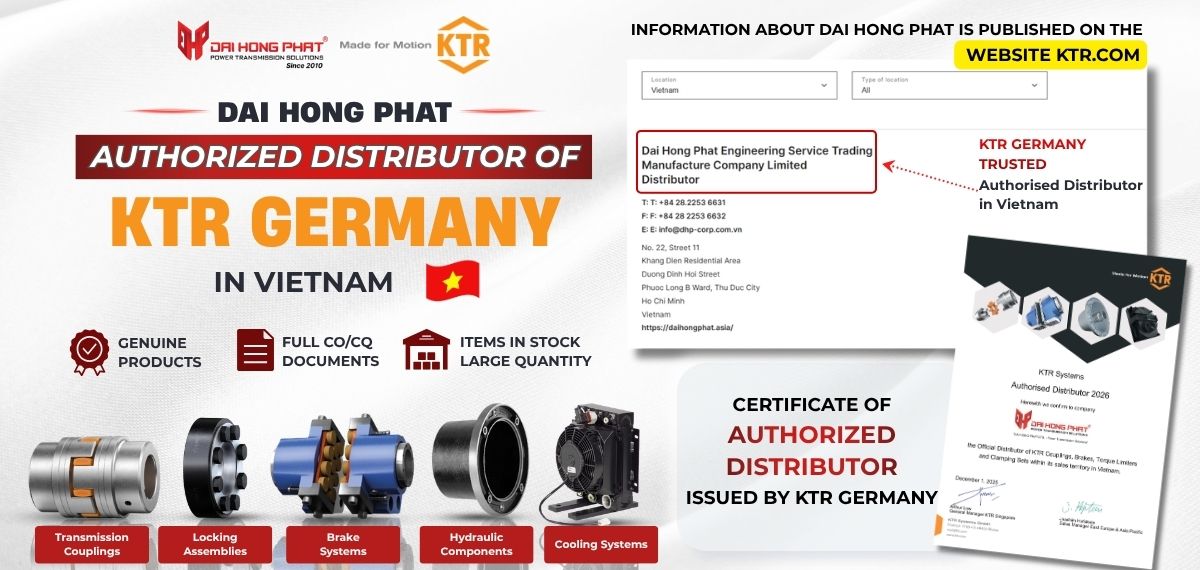 Authorised distributor KTR Germany in Vietnam