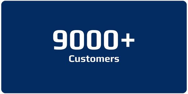 9000 customers