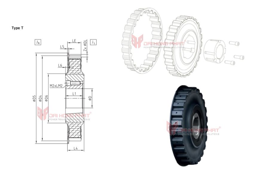 Technical Specifications of KTR Flange Coupling SINULASTIC® T